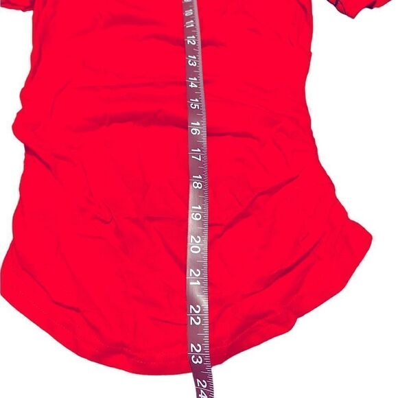 Something Navy Red Poppy Surplice Neck Tee - Picture 4 of 9